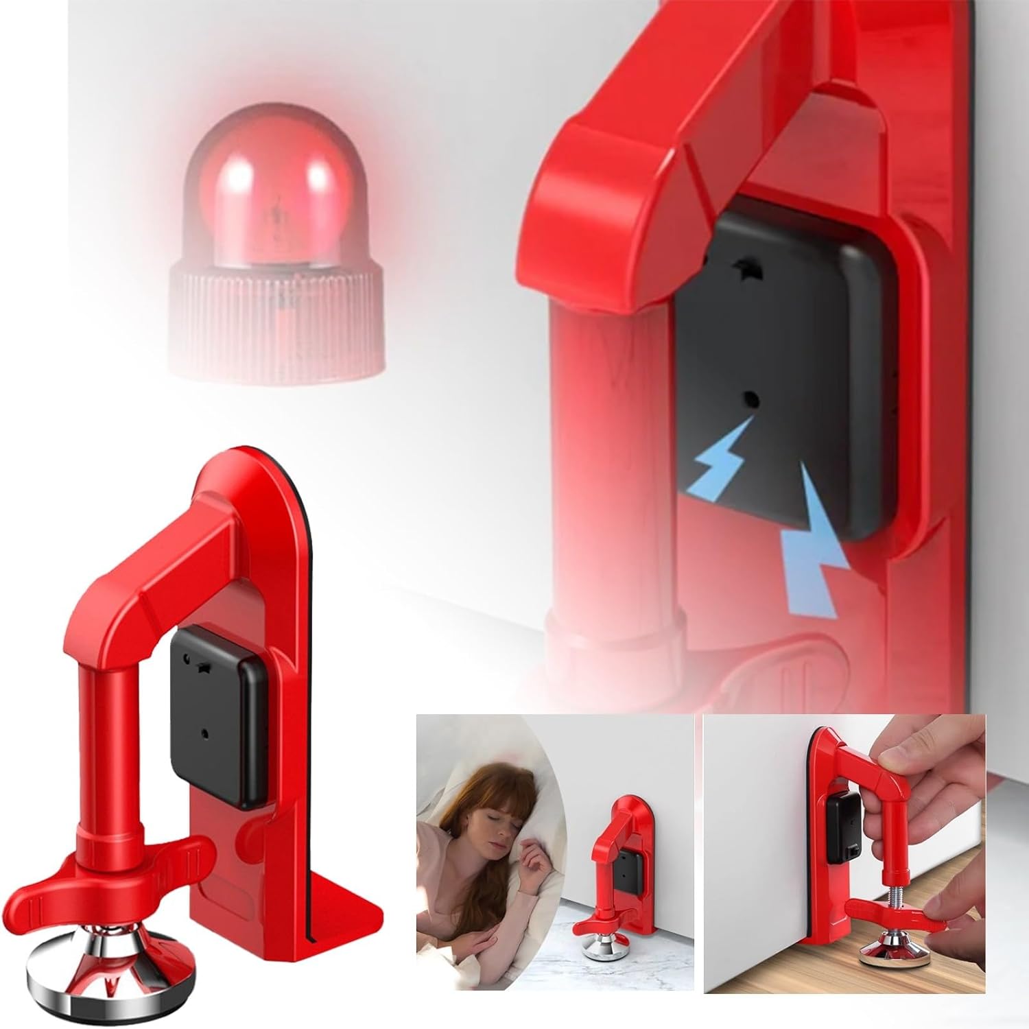 Door Stop Alarm - Alarmowy stoper do drzwi zasilany bateryjnie,