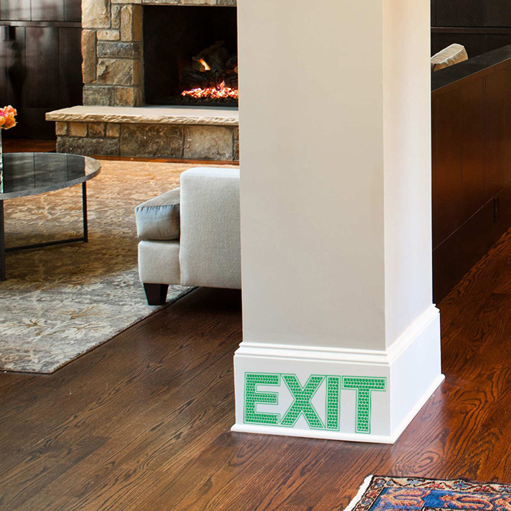 Emergency Exit Sign - Naklejka Ścienna „Wyjście” – Świecący Znak