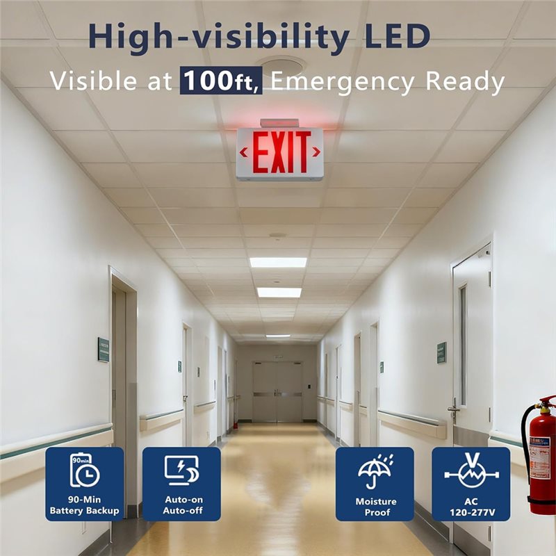【A10R】Czerwony znak wyjścia z  – Emergency Exit Sign recenzja i cena