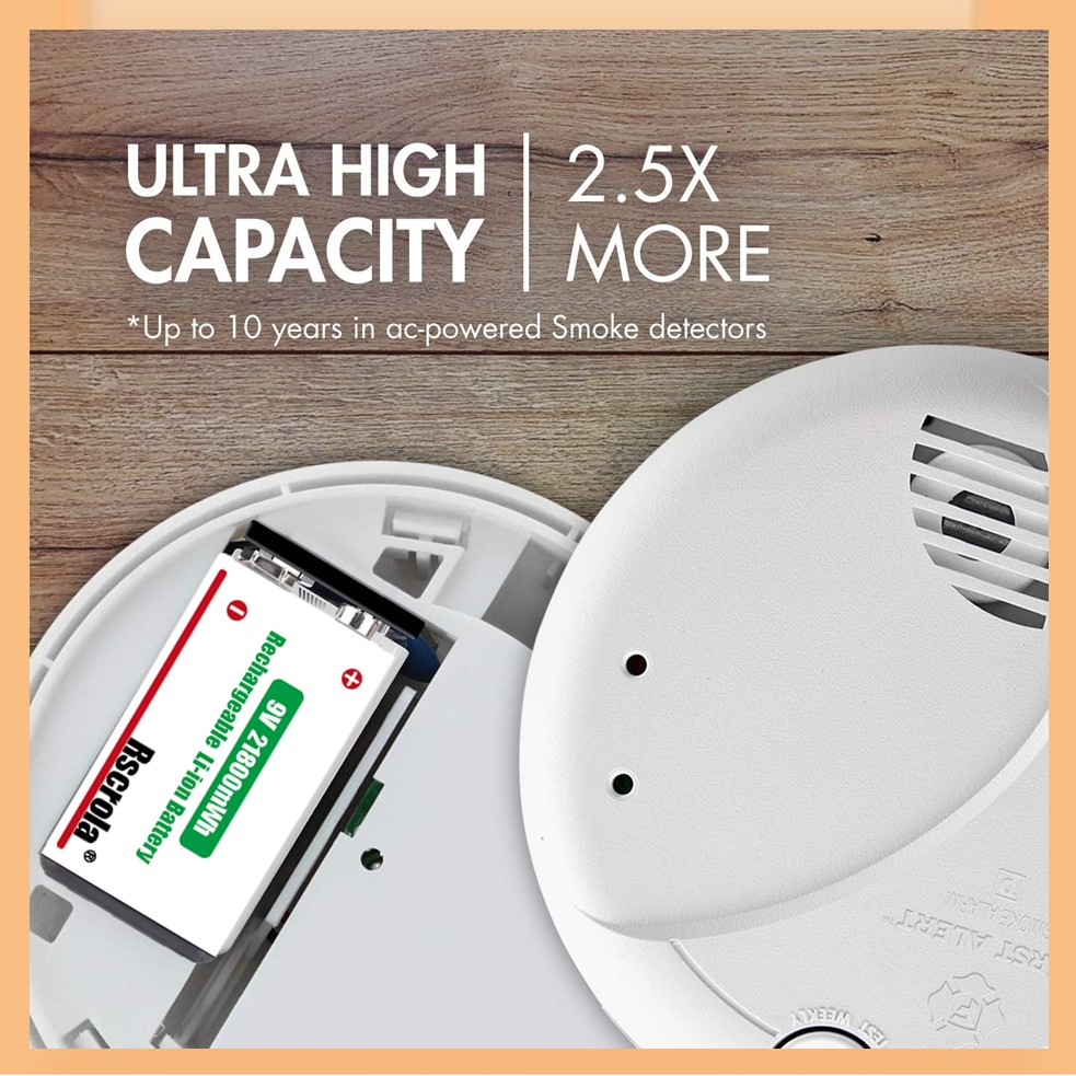 Akumulator 9V, 21800mWh, duża  – Smoke Detector Interconnected recenzja i cena