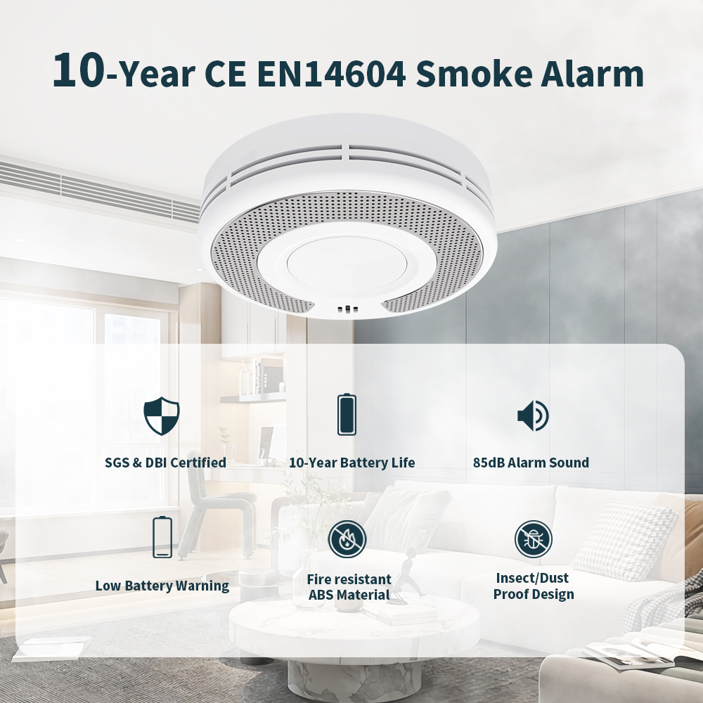 Czujnik dymu z 10-letnią bater – Smoke Detector Interconnected recenzja i cena
